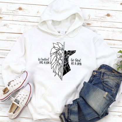He Roared Like A Lion He Bled As A Lamb Christian Hoodie