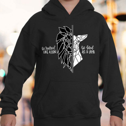 He Roared Like A Lion He Bled As A Lamb Christian Hoodie