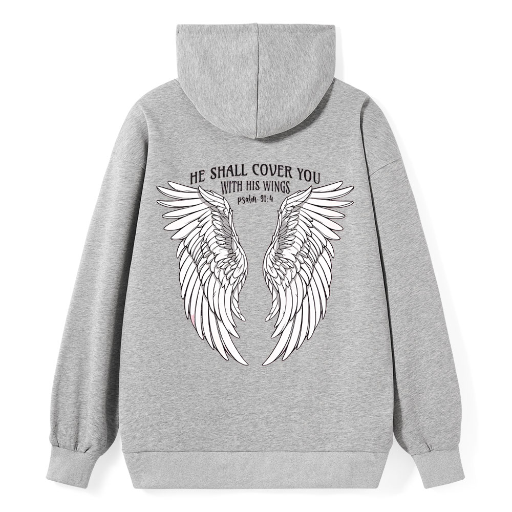 He Shall Cover You Christian Classic Hoodie
