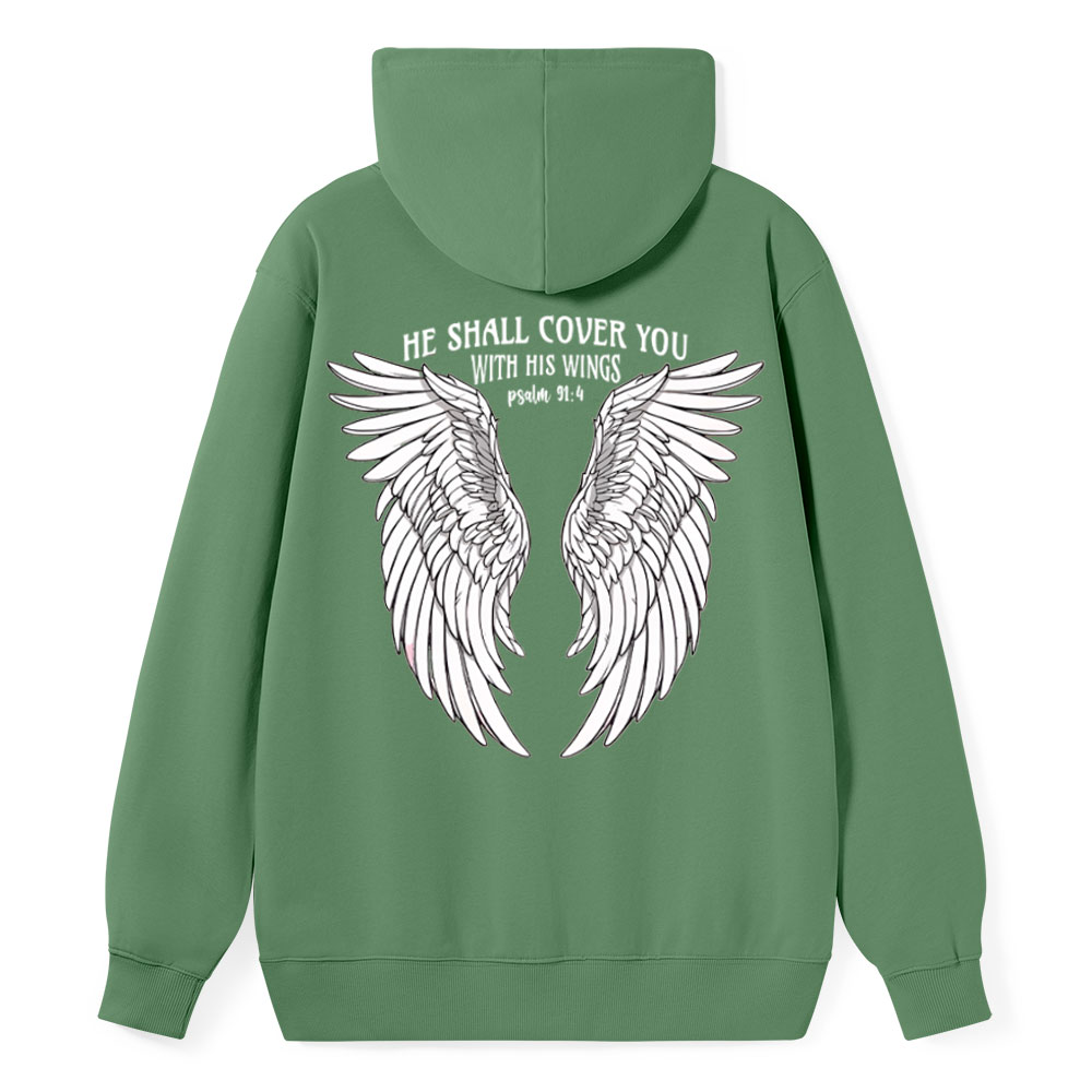 He Shall Cover You Christian Classic Hoodie