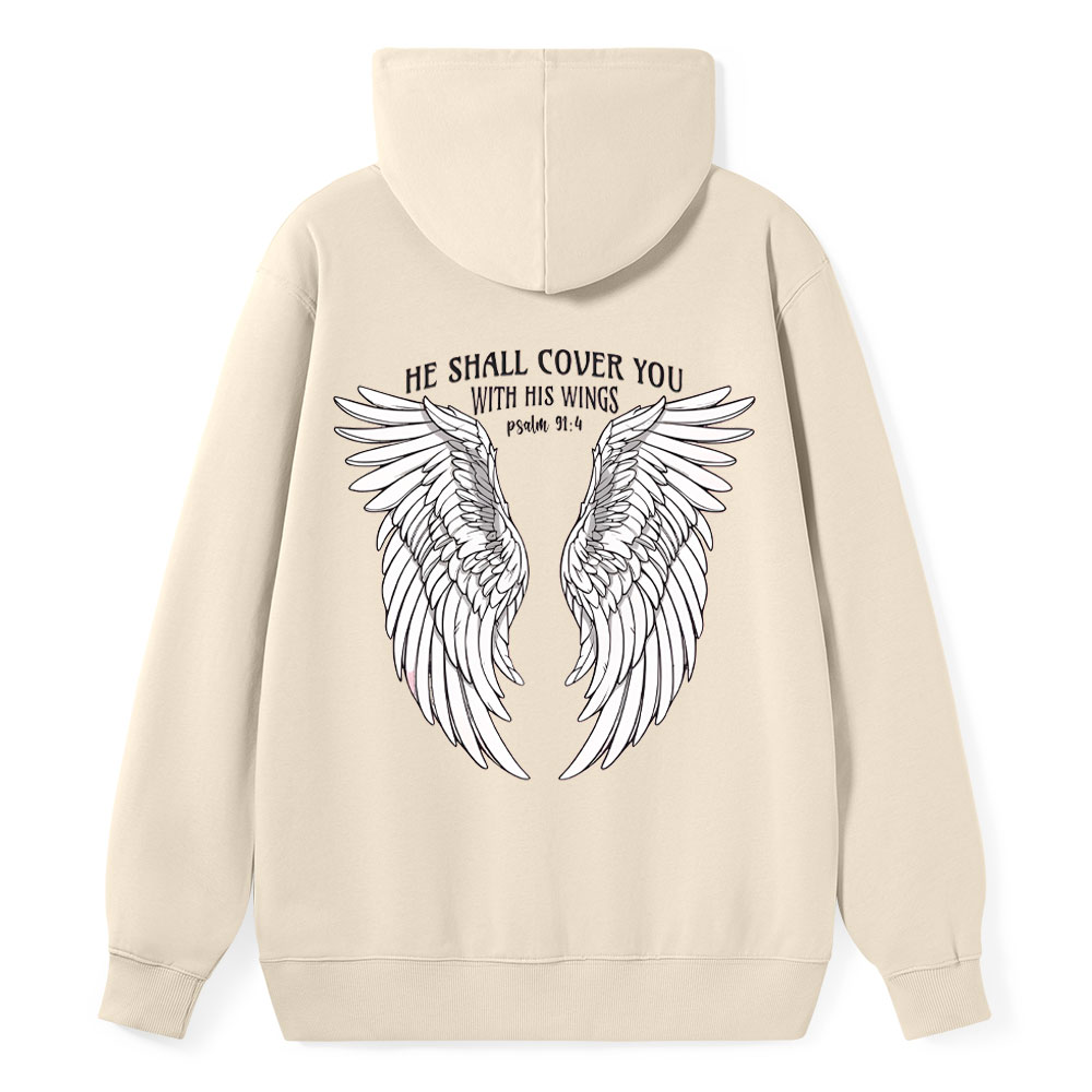 He Shall Cover You Christian Classic Hoodie