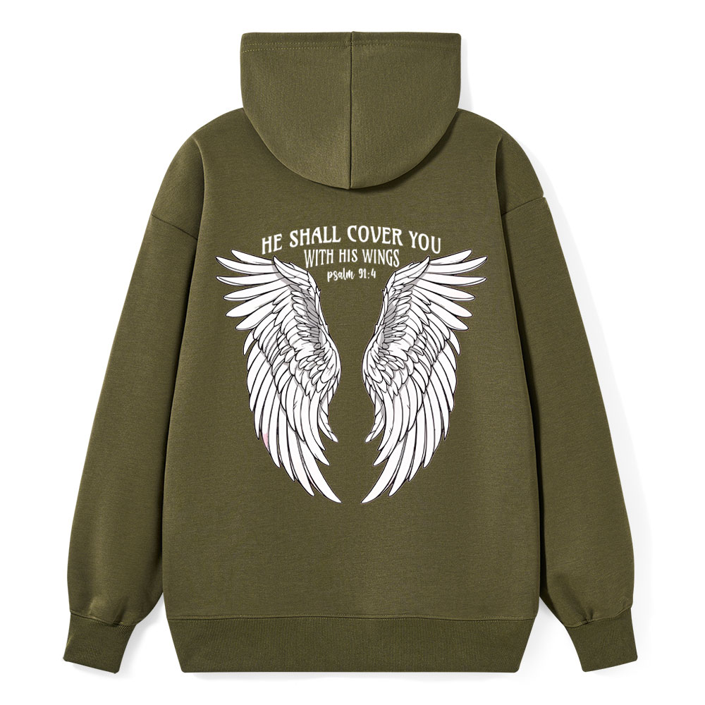 He Shall Cover You Christian Classic Hoodie