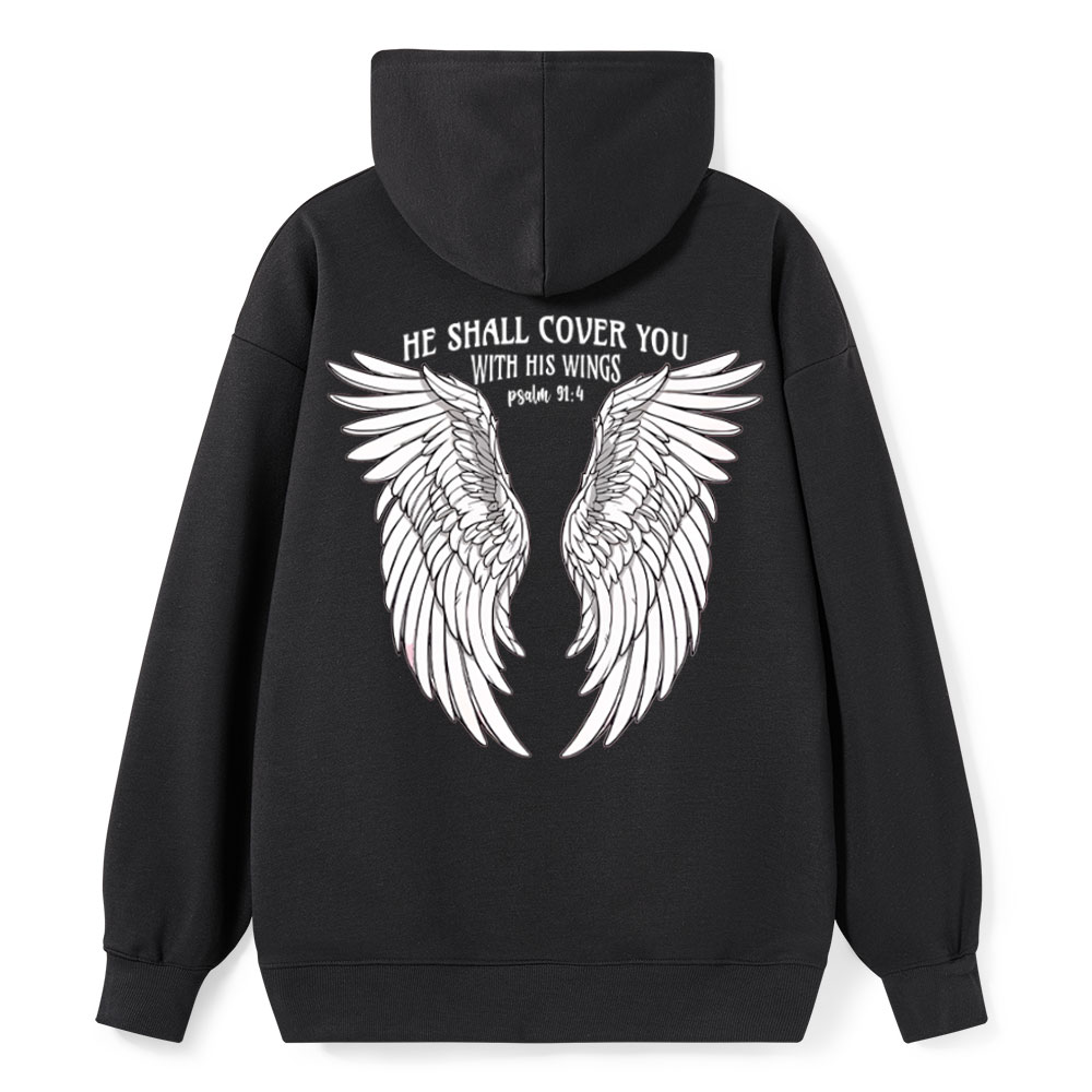 He Shall Cover You Christian Classic Hoodie