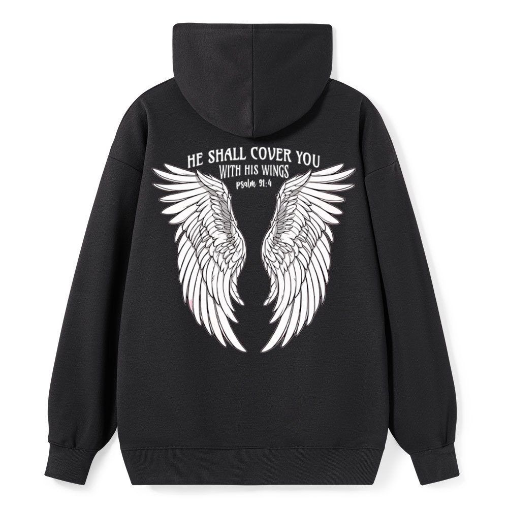 He Shall Cover You Christian Classic Hoodie