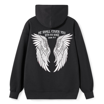 He Shall Cover You Christian Classic Hoodie