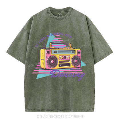 He Turns Mourning Into Dacing Christian Washed T-Shirt