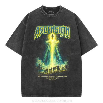 He Was Lifed Up Christian Washed T-Shirt