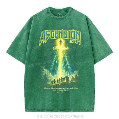 He Was Lifed Up Christian Washed T-Shirt