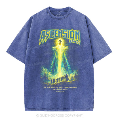 He Was Lifed Up Christian Washed T-Shirt