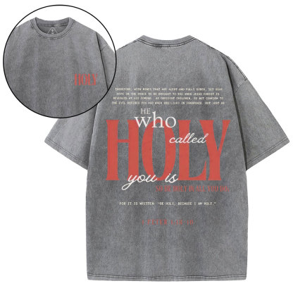 He Who Called Holy You Is So Be Holy In All You Do Christian Washed T-Shirt