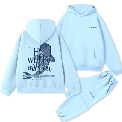 He Will Be With You Christian Premium Fleece Hoodie Set