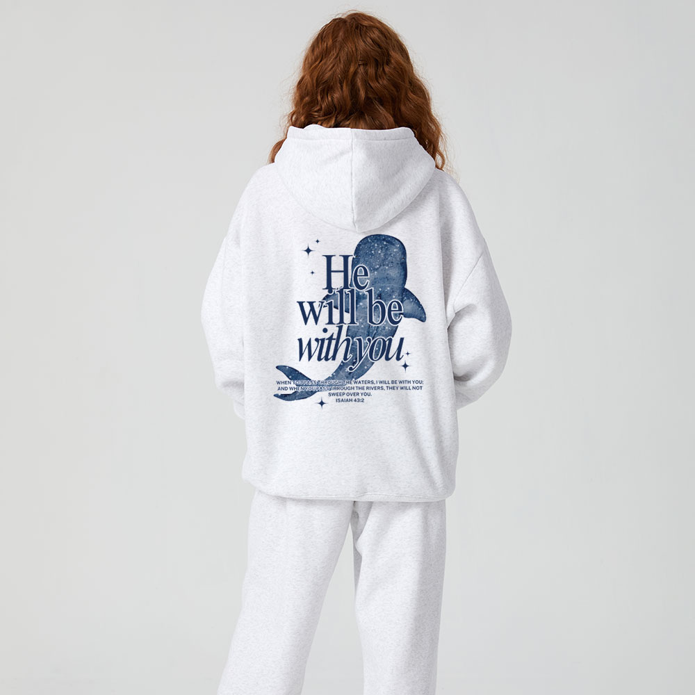 He Will Be With You Christian Premium Fleece Hoodie Set