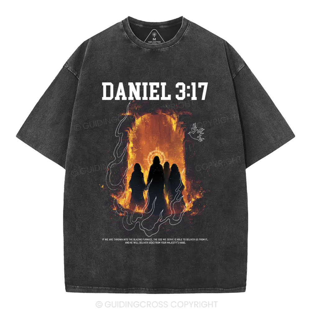 He Will Deliver Us Christian Washed T-Shirt