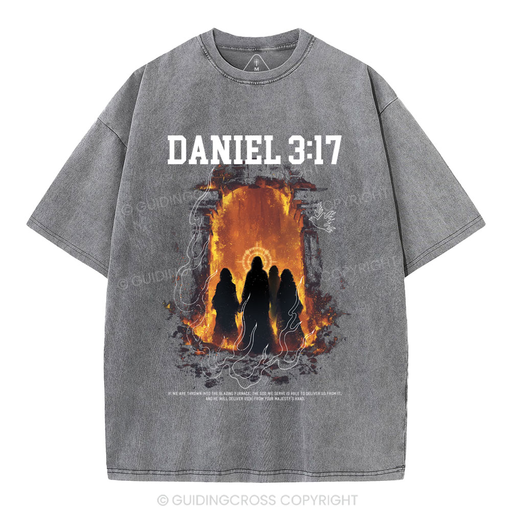 He Will Deliver Us Christian Washed T-Shirt