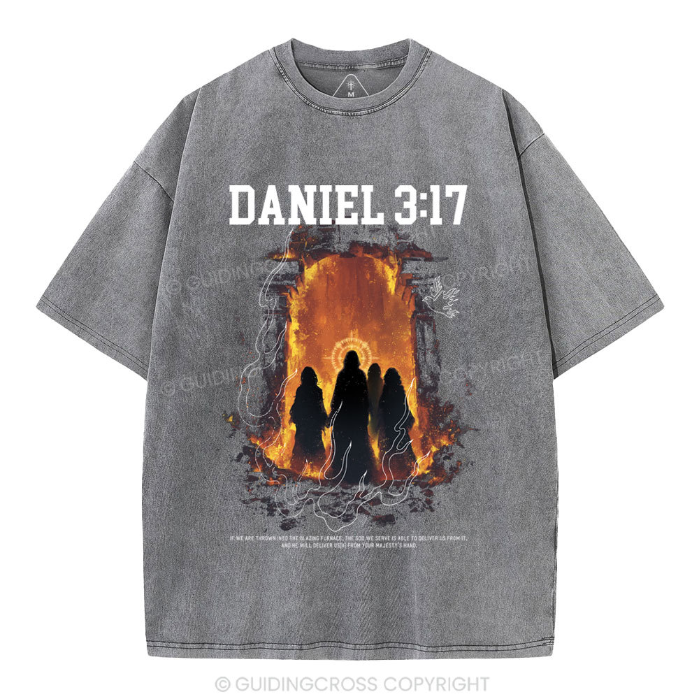 He Will Deliver Us Christian Washed T-Shirt