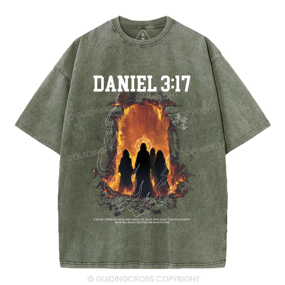 He Will Deliver Us Christian Washed T-Shirt