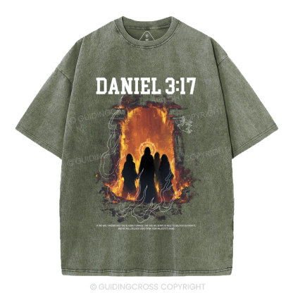 He Will Deliver Us Christian Washed T-Shirt