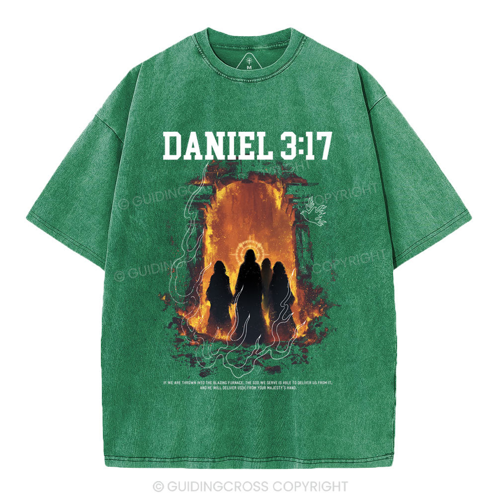 He Will Deliver Us Christian Washed T-Shirt