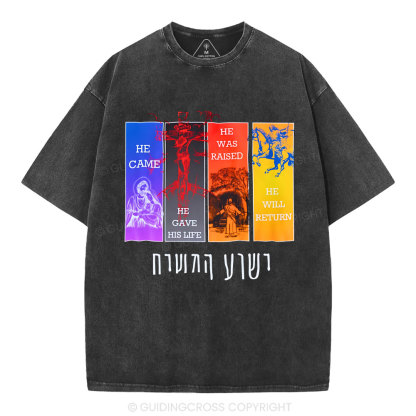 He Will Return Christian Washed T-Shirt