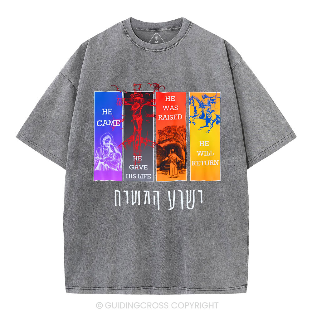 He Will Return Christian Washed T-Shirt