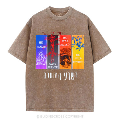 He Will Return Christian Washed T-Shirt