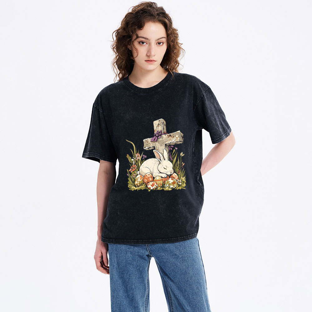 He is Risen Christian Washed T-Shirt