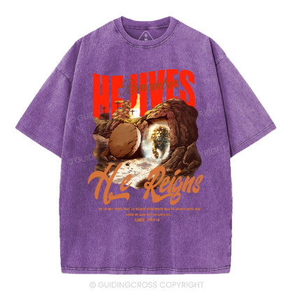 He is not here Christian Washed T-Shirt