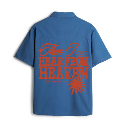 Hear From Heaven Christian Work Shirt 