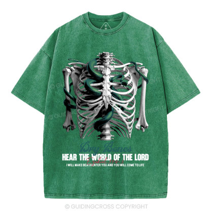 Hear The World Of The Lord Christian Washed T-Shirt