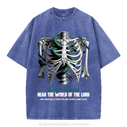Hear The World Of The Lord Christian Washed T-Shirt