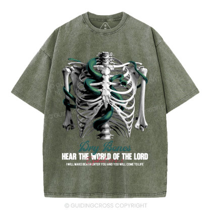 Hear The World Of The Lord Christian Washed T-Shirt