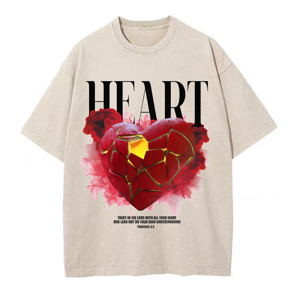 Heart Chirstian Washed T-Shirt