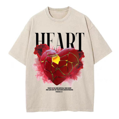 Heart Chirstian Washed T-Shirt