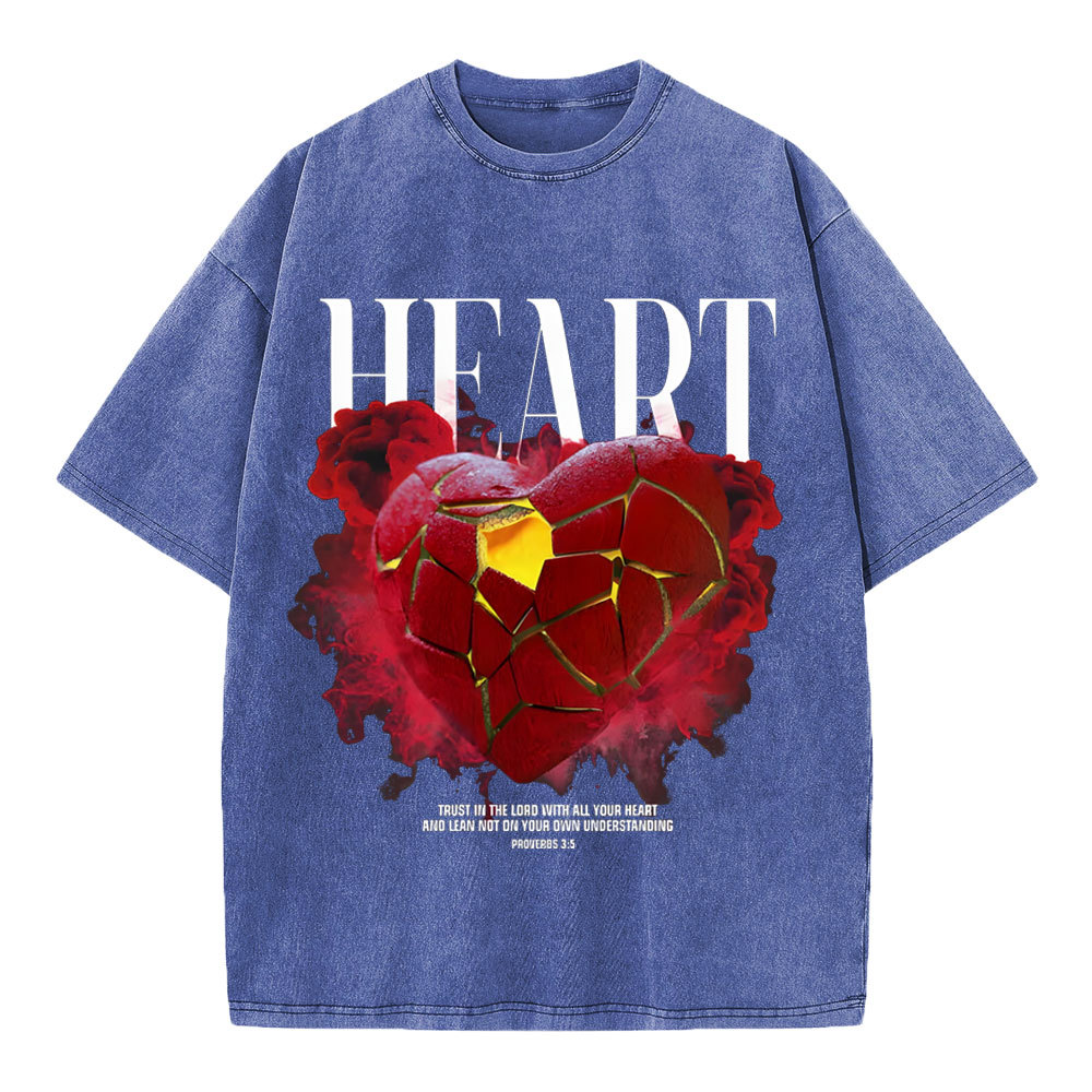 Heart Chirstian Washed T-Shirt