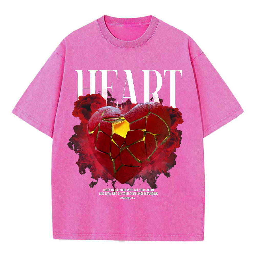 Heart Chirstian Washed T-Shirt