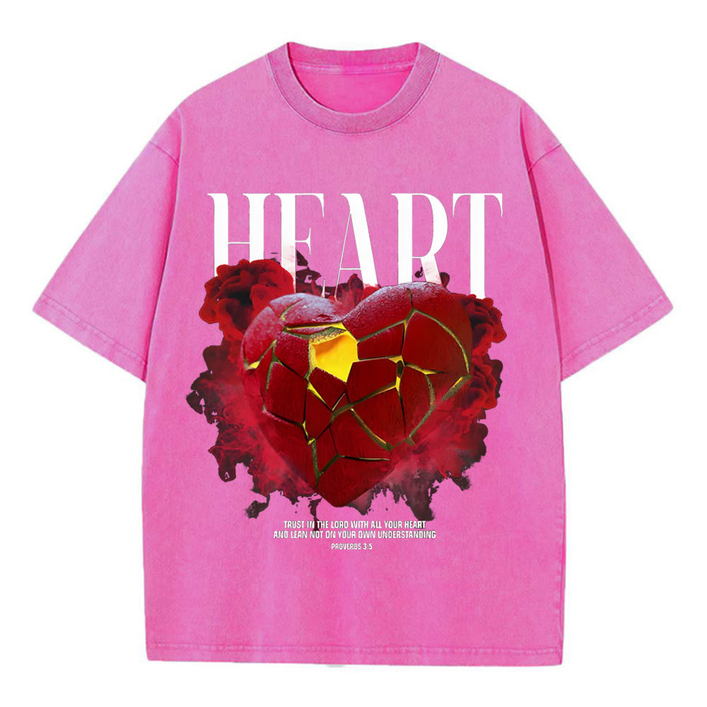 Heart Chirstian Washed T-Shirt