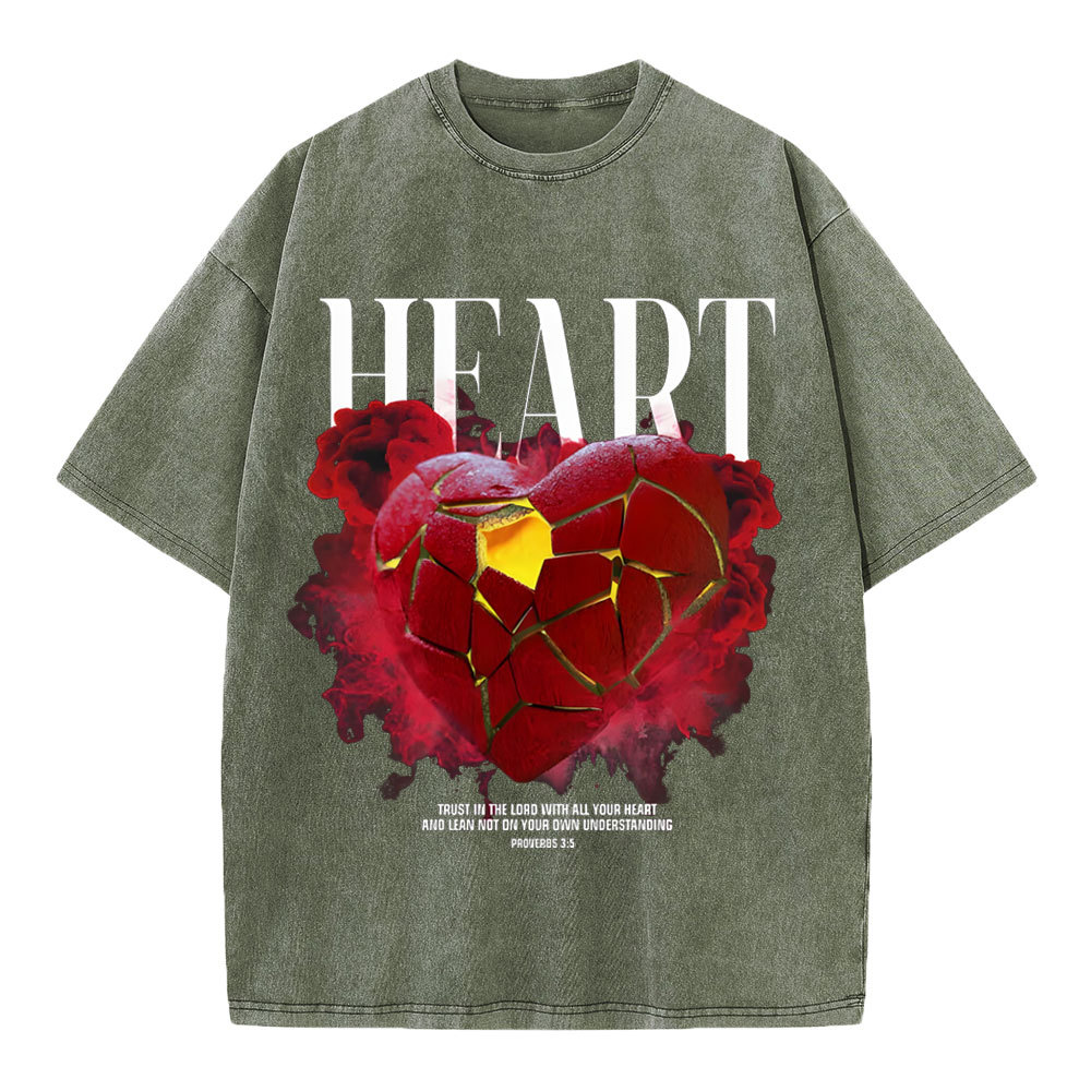 Heart Chirstian Washed T-Shirt