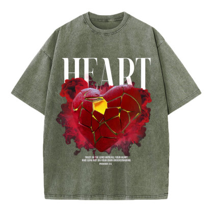 Heart Chirstian Washed T-Shirt
