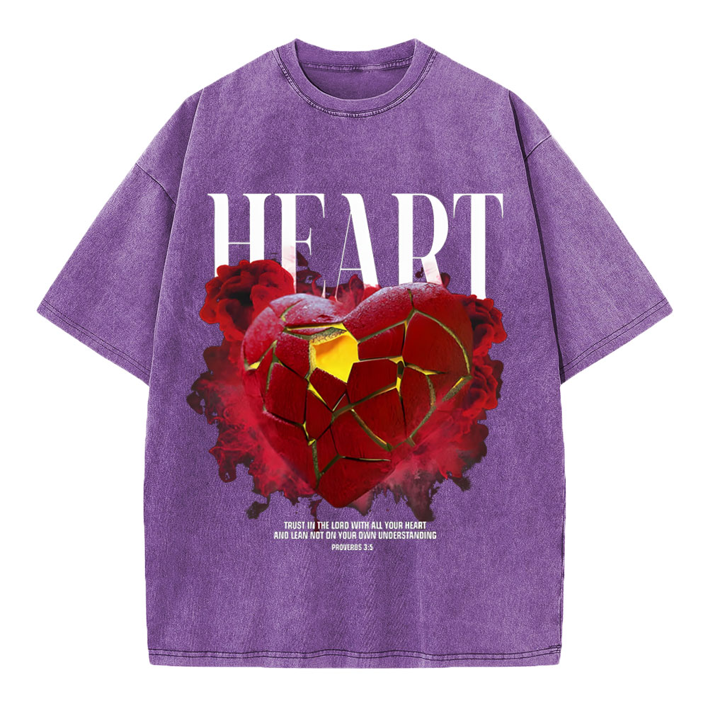 Heart Chirstian Washed T-Shirt