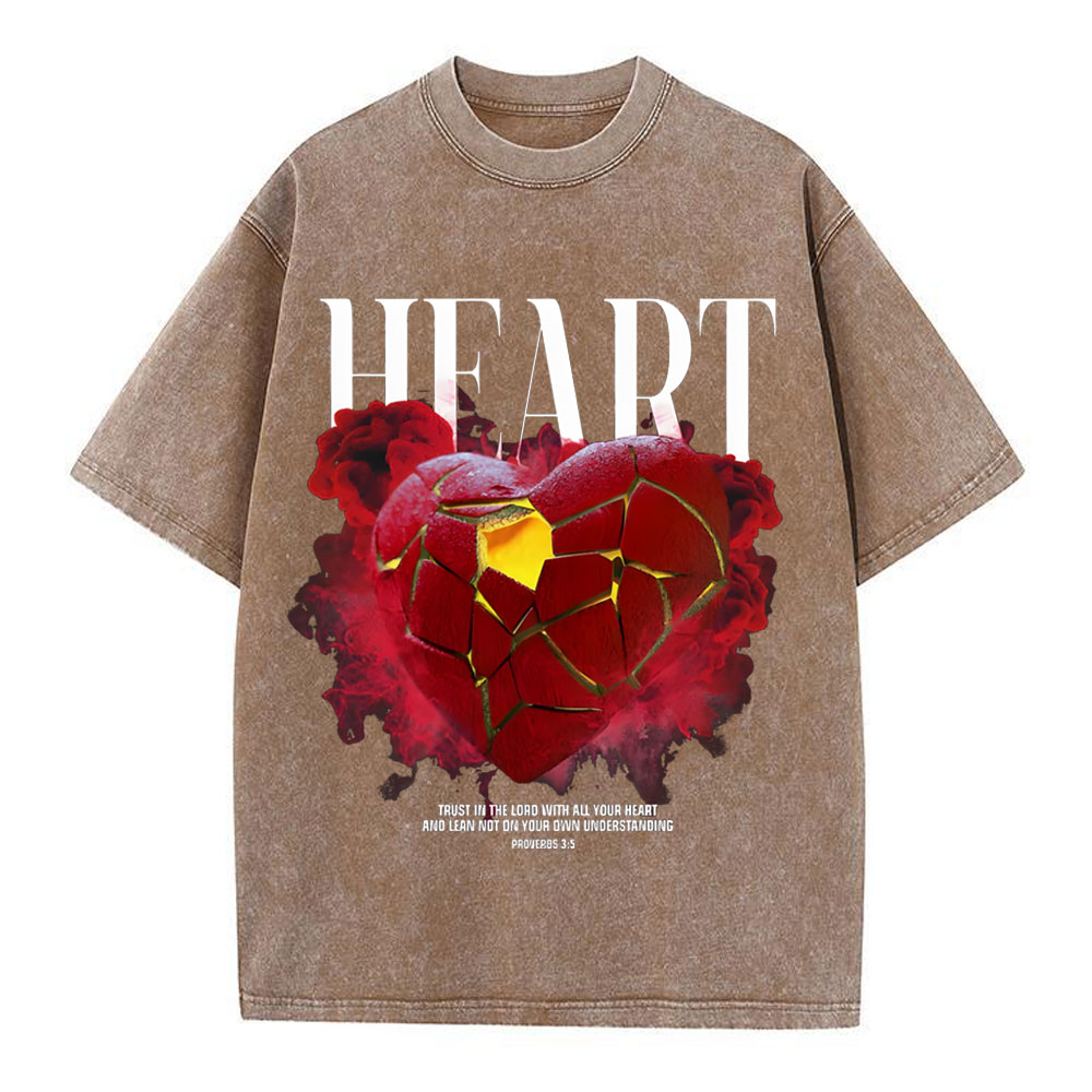 Heart Chirstian Washed T-Shirt