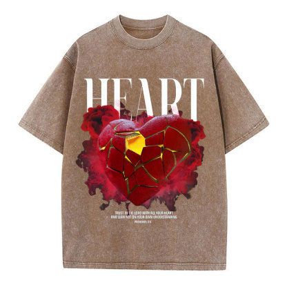 Heart Chirstian Washed T-Shirt