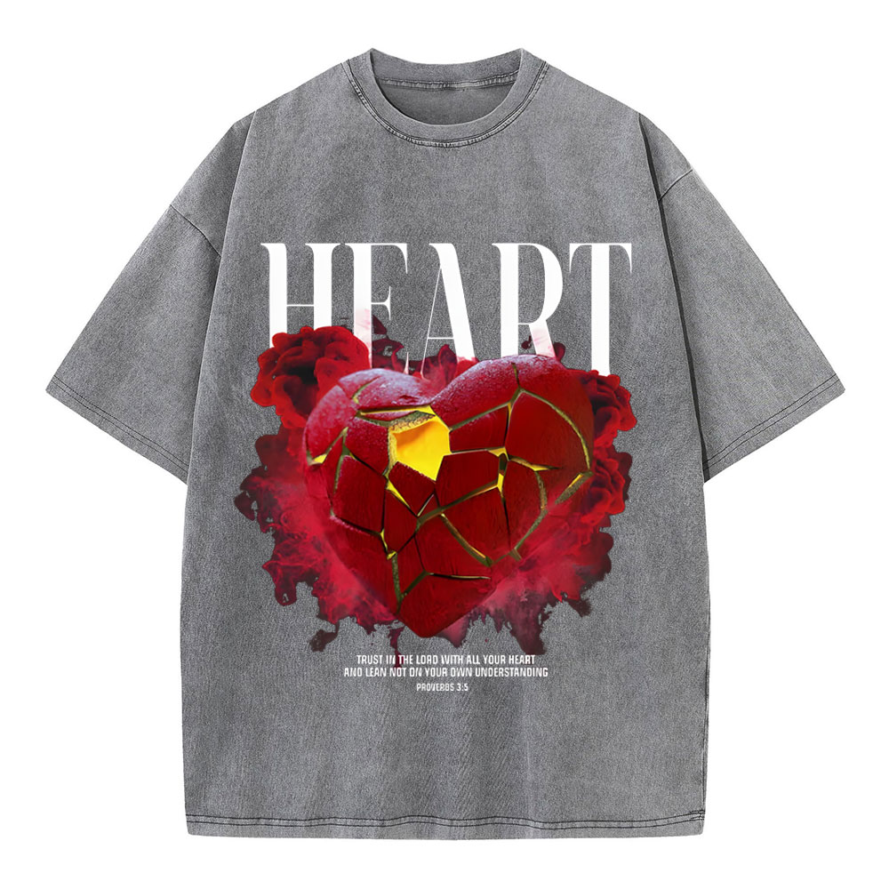 Heart Chirstian Washed T-Shirt