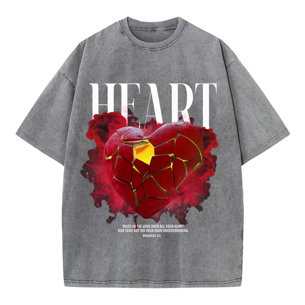 Heart Chirstian Washed T-Shirt