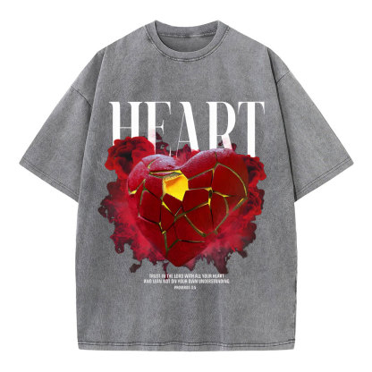 Heart Chirstian Washed T-Shirt