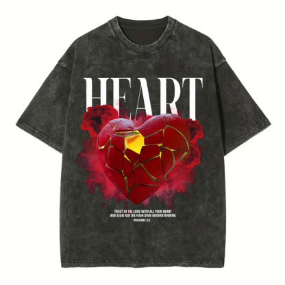 Heart Chirstian Washed T-Shirt