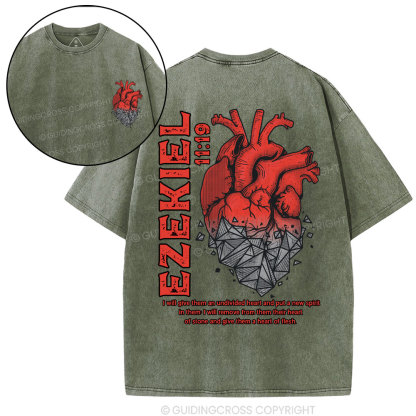 Heart Of Flesh Christian Washed T-Shirt
