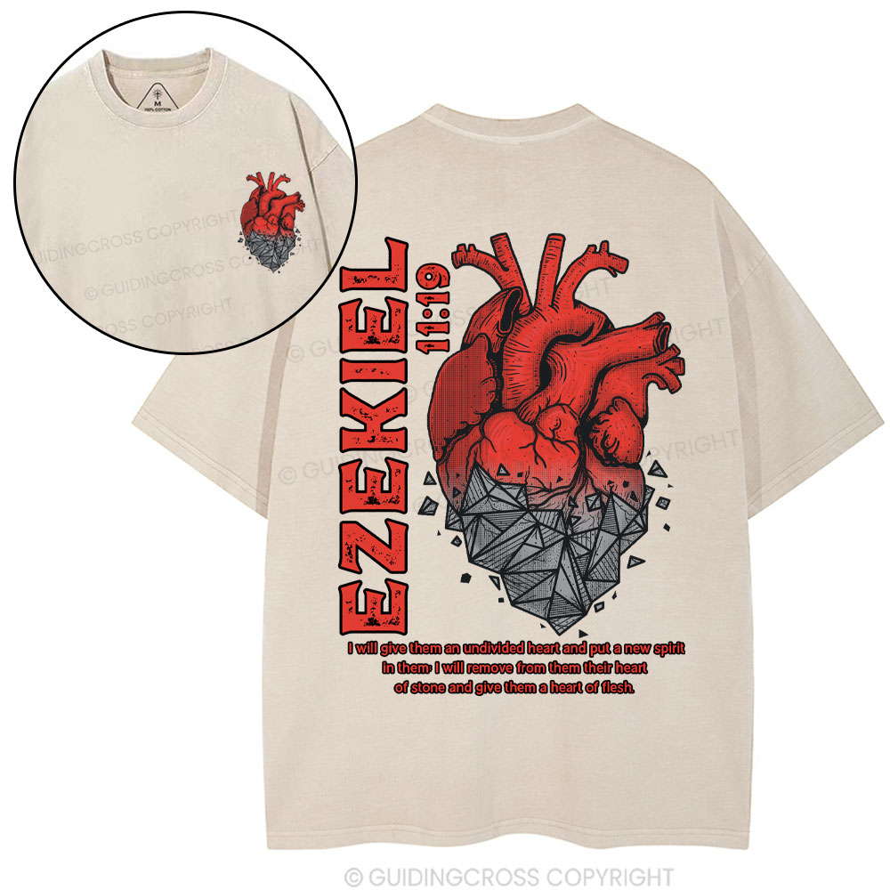 Heart Of Flesh Christian Washed T-Shirt