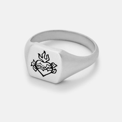 Heart Of God Christian 925 Sterling Silver Ring