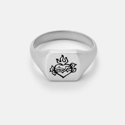Heart Of God Christian 925 Sterling Silver Ring