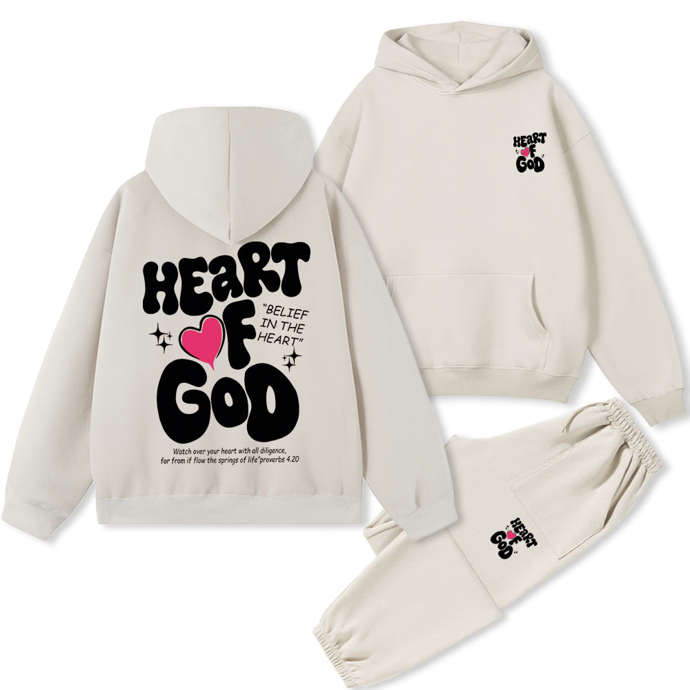 Heart Of God Christian Premium Fleece Hoodie Set